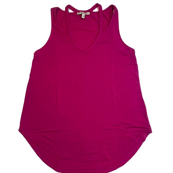 Express Tank Top Womens Medium Pink V Neck Athleisure Sporty Casual Gym Shirt - Picture 5 of 8